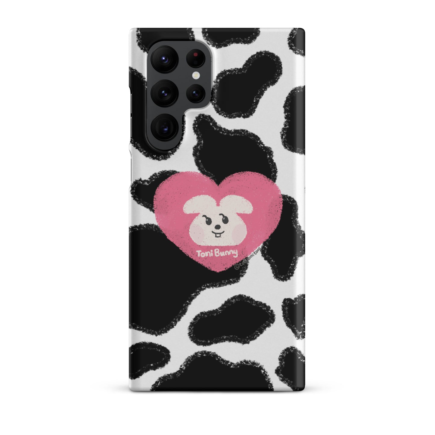 π ToniBunny Pink Heart Logo Cow Print Edition Samsung Snap Case π