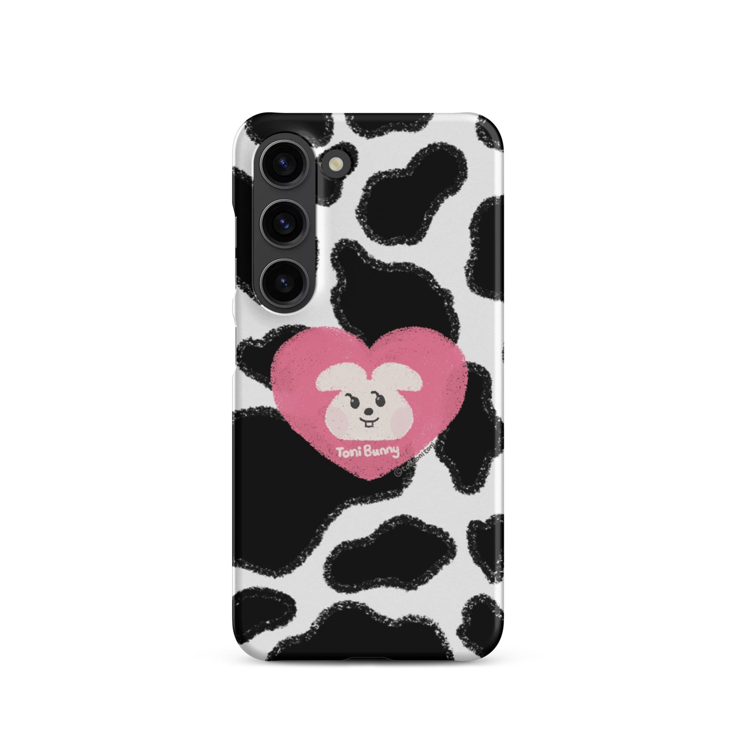 π ToniBunny Pink Heart Logo Cow Print Edition Samsung Snap Case π