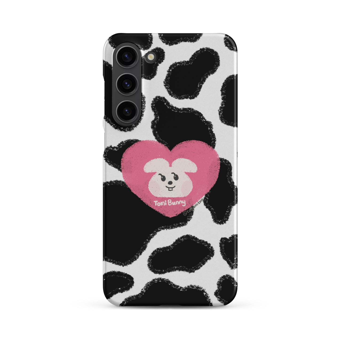 π ToniBunny Pink Heart Logo Cow Print Edition Samsung Snap Case π
