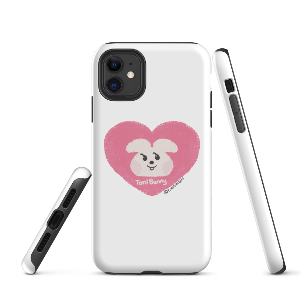π ToniBunny Pink Heart iPhone Tough Case π