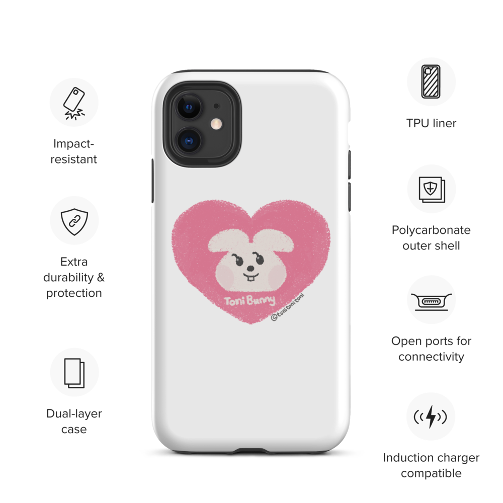 π ToniBunny Pink Heart iPhone Tough Case π