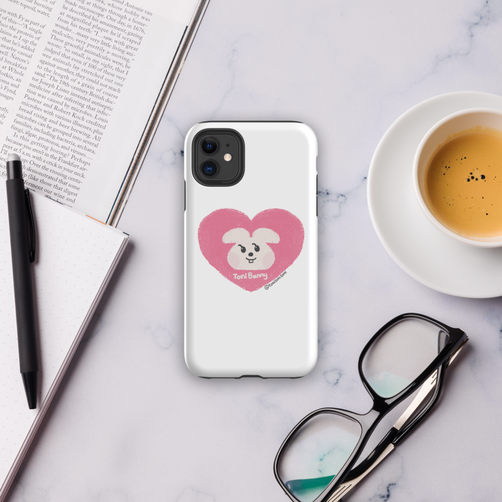 π ToniBunny Pink Heart iPhone Tough Case π