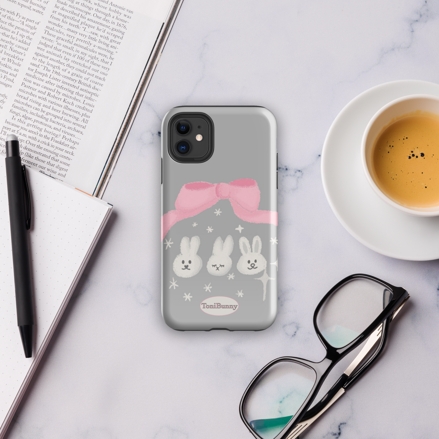π ToniBunny Ribbon Bunny Friends iPhone Tough Case π