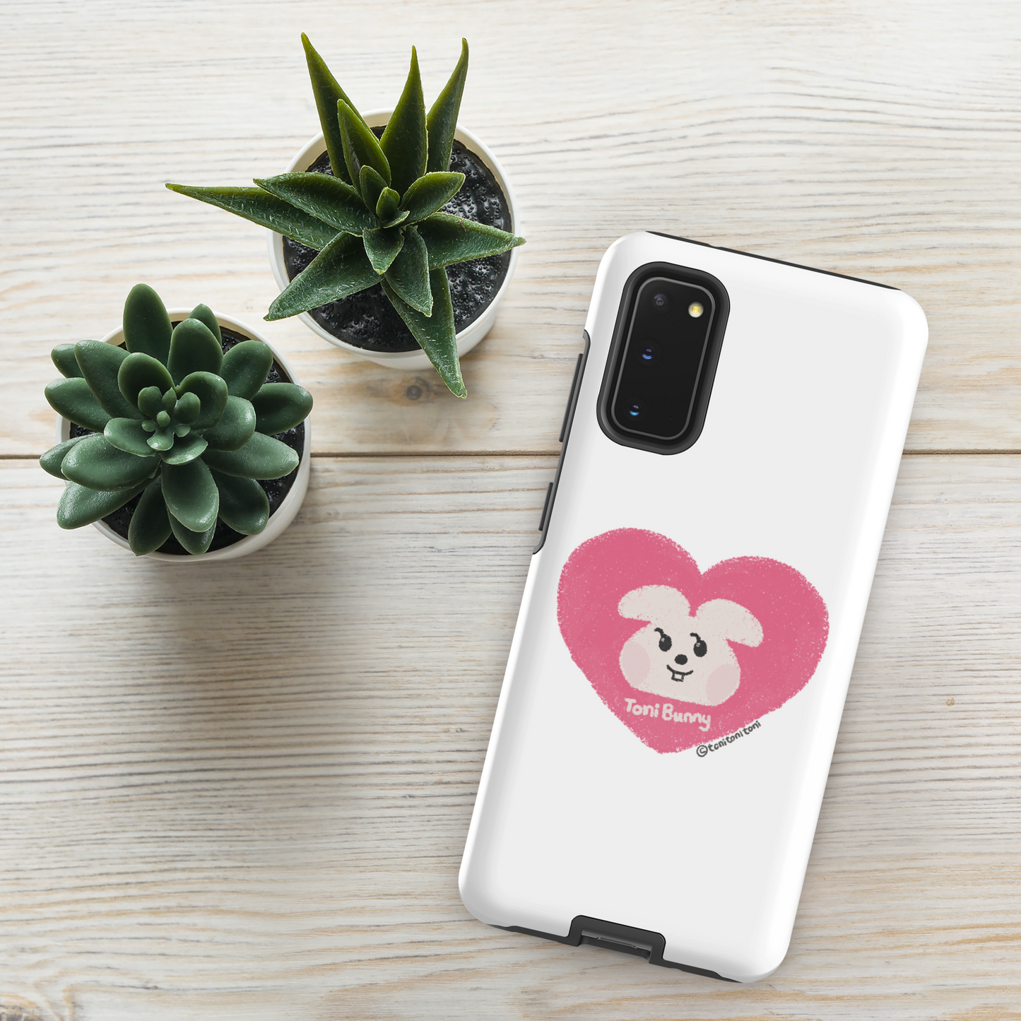 π ToniBunny Pink Heart Logo Samsung Tough Case π