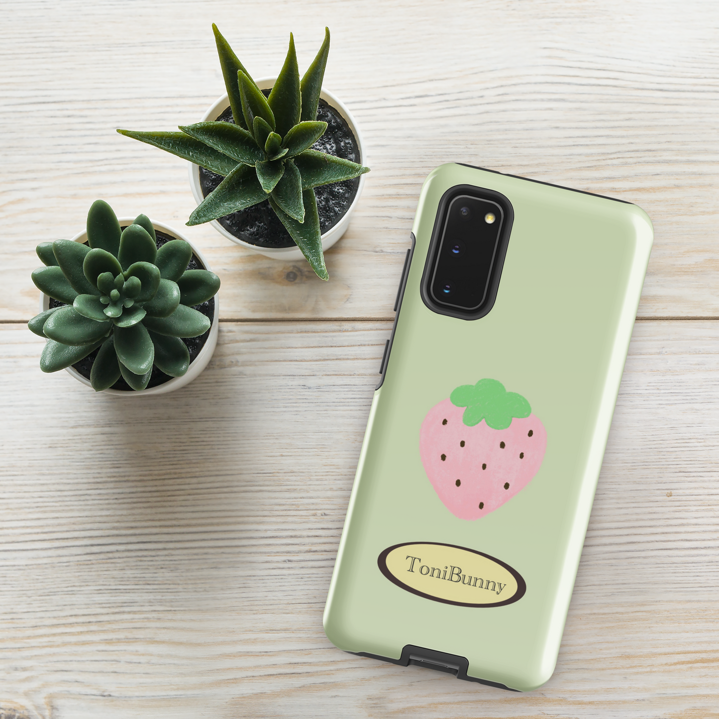 π Green Strawberry Samsung Tough Case π