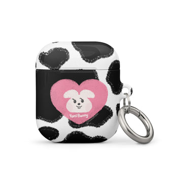 ToniBunny Pink Heart Logo Cow Print Edition AirPods Case | Airpods Gen 1,2,3 Case | Airpods Pro Gen 1 Case