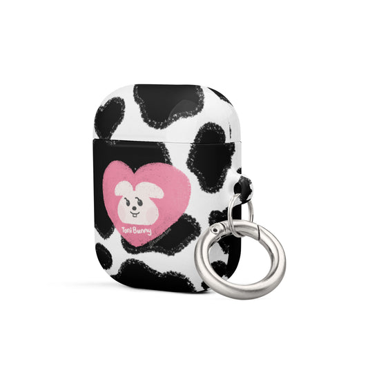 ToniBunny Pink Heart Logo Cow Print Edition AirPods Case | Airpods Gen 1,2,3 Case | Airpods Pro Gen 1 Case