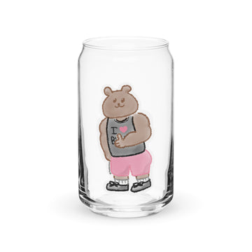 🐻 Athletic ToniBear Can-Shaped Glass Cup 🐻
