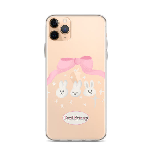 🎀 ToniBunny Ribbon Bunny Friends iPhone Clear Case 🎀