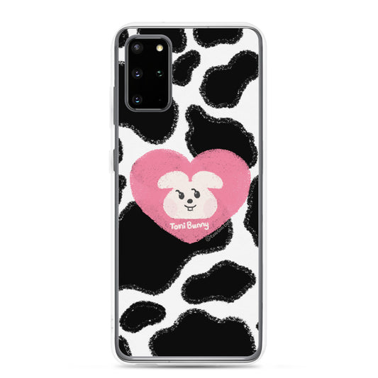 💖 ToniBunny Pink Heart Cow Print Edition Samsung Clear Case 💖