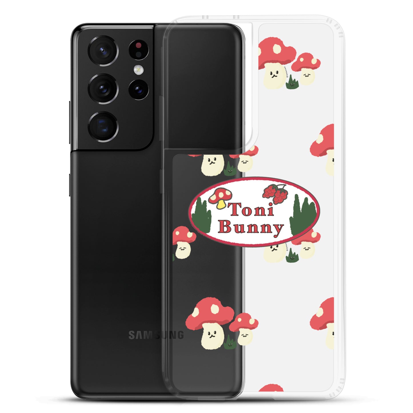 🍄 ToniBunny Mushroom Logo Samsung Clear Case 🍄
