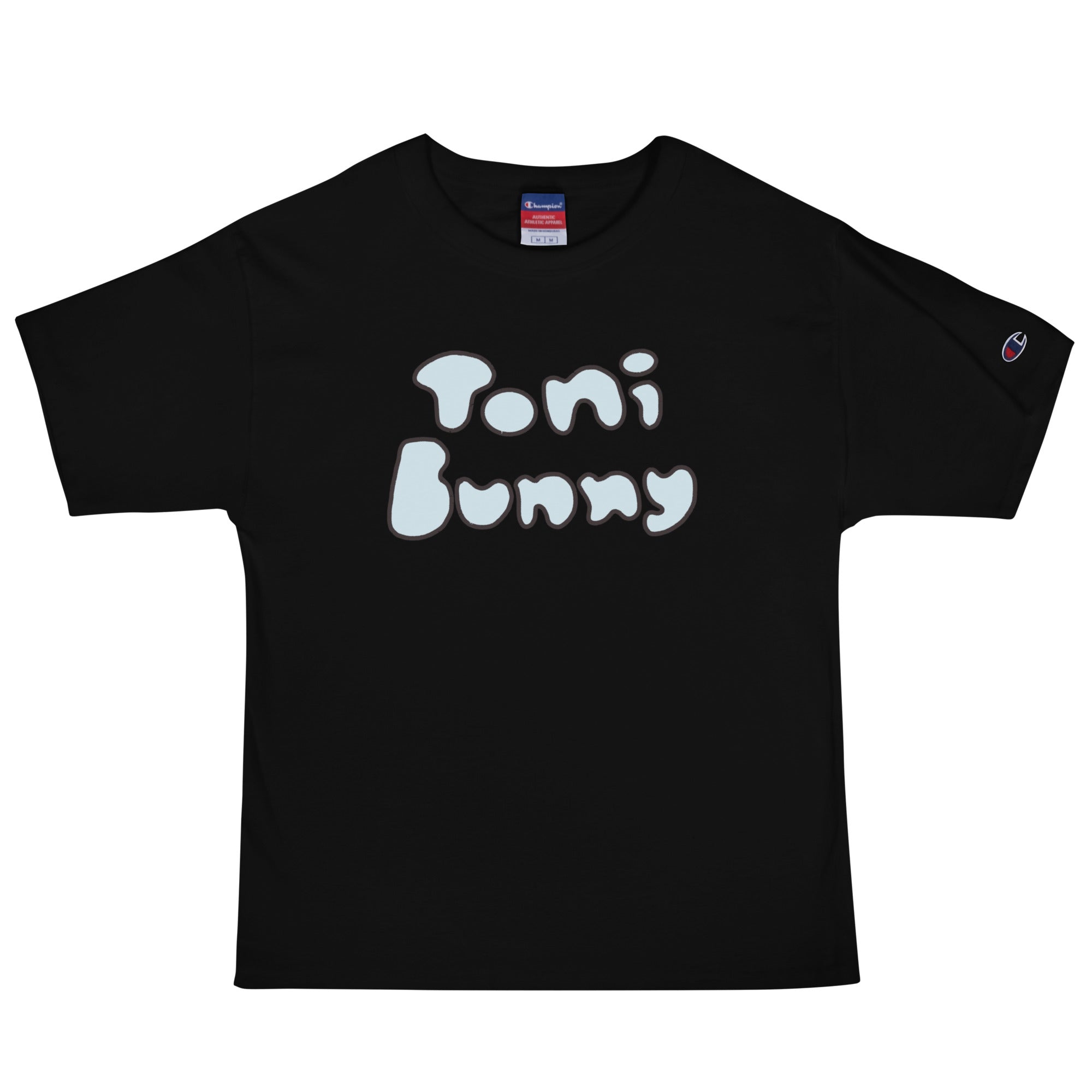 💙 ToniBunny Blue Bubble Letter Men's Champion T-Shirt 💙