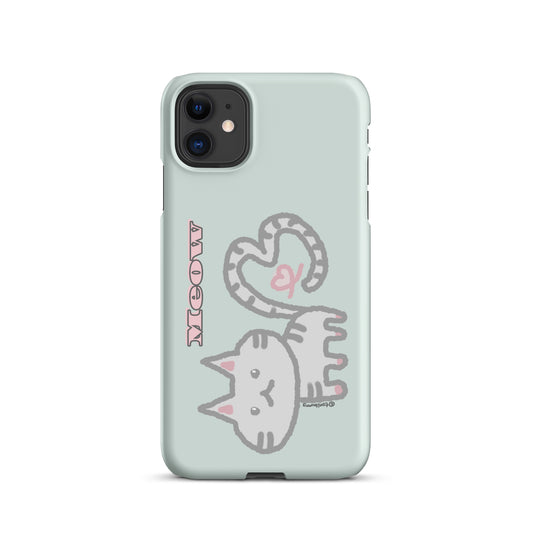 🐾 Meow Cat Mint iPhone Snap Case 🐾