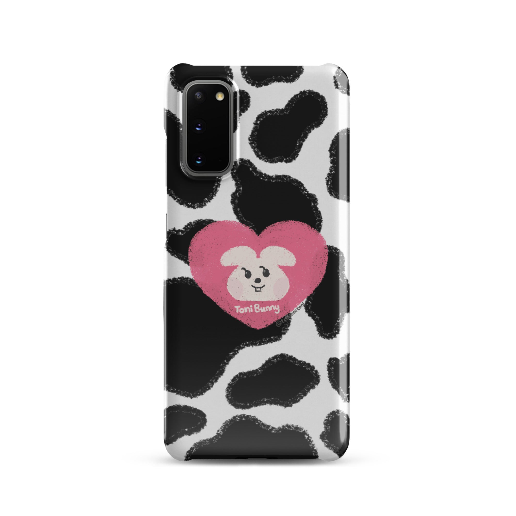 💖 ToniBunny Pink Heart Logo Cow Print Edition Samsung Snap Case 💖