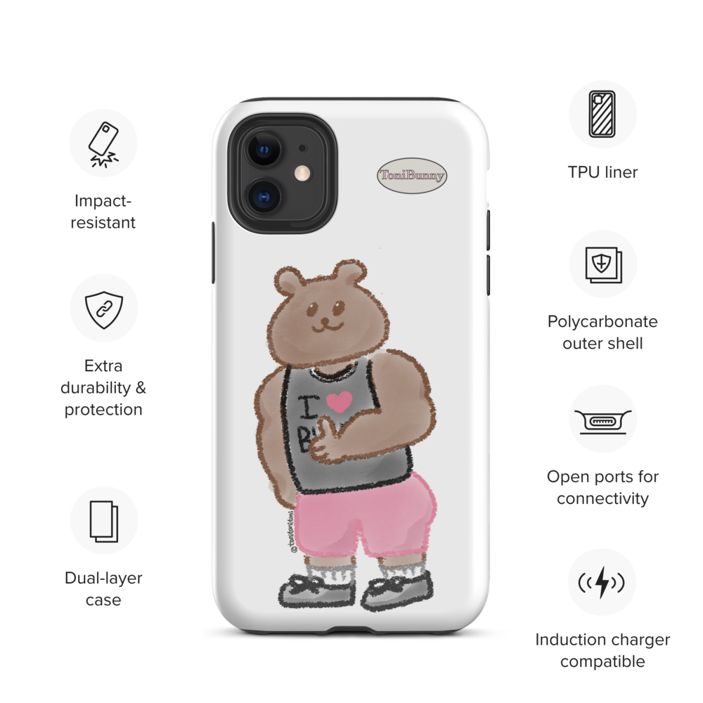🐻 Athletic ToniBear iPhone Tough Case 🐻 – ToniBunny 🐻 Athletic ToniBear iPhone Tough Case 🐻 – ToniBunny
